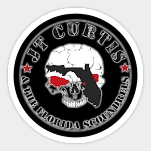 JT Curtis Logo w/ White Glow Sticker